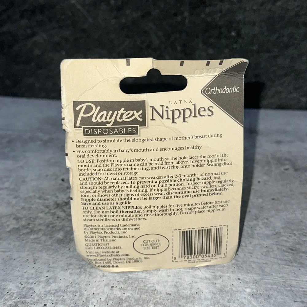 PLAYTEX  2001 MEDIUM FLOW NATURAL ACTION Orthodontic NIPPLES